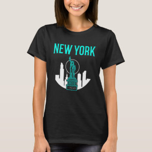 I Live Life New York City Skyline Statue Of Libert T-Shirt
