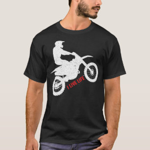 I Live Life Vintage Dirt Bike Motocross T-Shirt