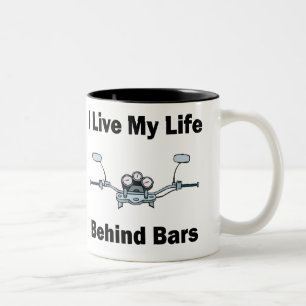 I Live My Life Behind Bars Two-Tone Coffee Mug
