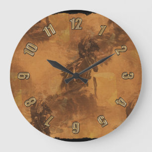 I Live To Barrel Race - Rodeo Event Large Clock