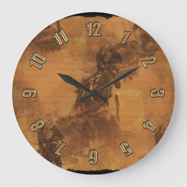 I Live To Barrel Race - Rodeo Event Large Clock (Front)