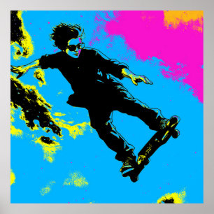 I Live To Fly - Skateboarder Poster