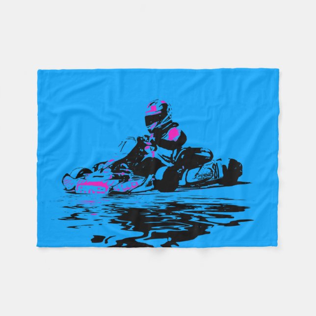 I Live to Kart - Go Kart Racer   Fleece Blanket (Front (Horizontal))