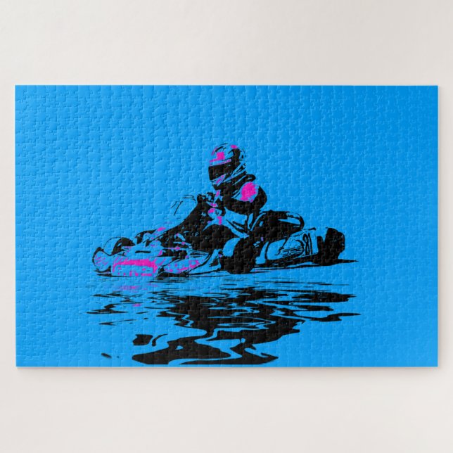 I Live to Kart - Go Kart Racer Jigsaw Puzzle (Horizontal)