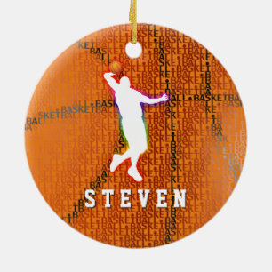 I Live To Play Basketball Sport Gifts Ceramic Ornament