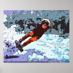 I Live To Race - Skateboard Racing Pillowcase Poster