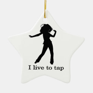 I Live to Tap Ceramic Tree Decoration