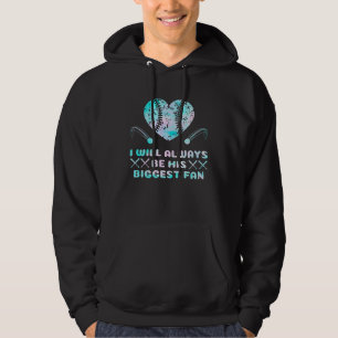 I ll Always Be His Biggest Fan Pastel Baseball Hea Hoodie