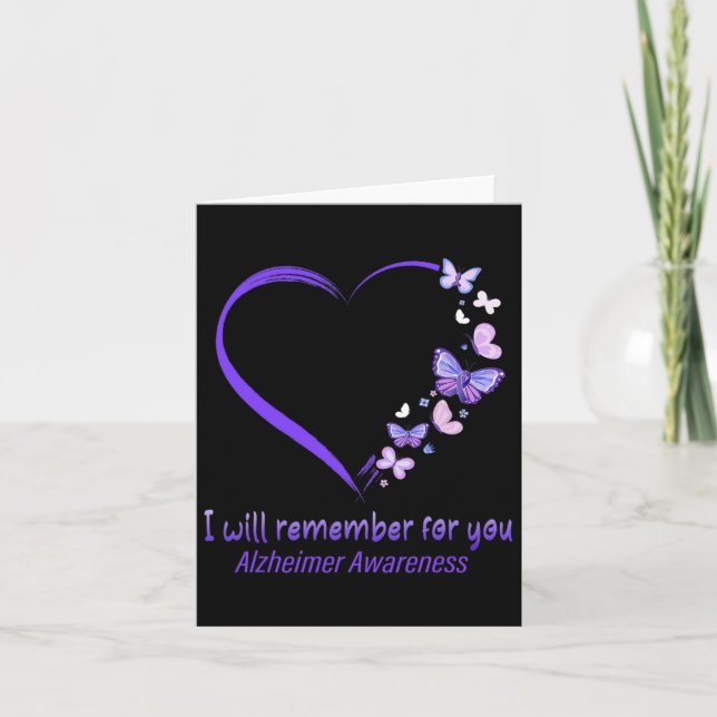I’ll Remember For You Heimerheimer Awareness Appar Card (Front)