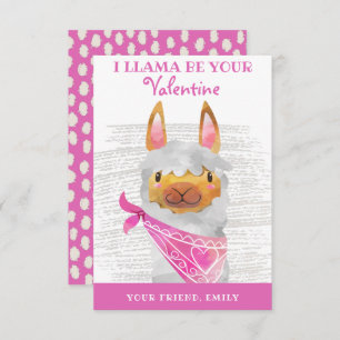 I Llama Be Yours Valentines Day Card for Kids