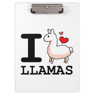I Llama Llamas Clipboard
