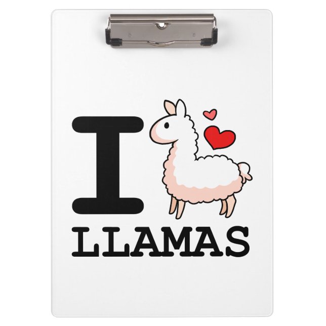 I Llama Llamas Clipboard (Front)