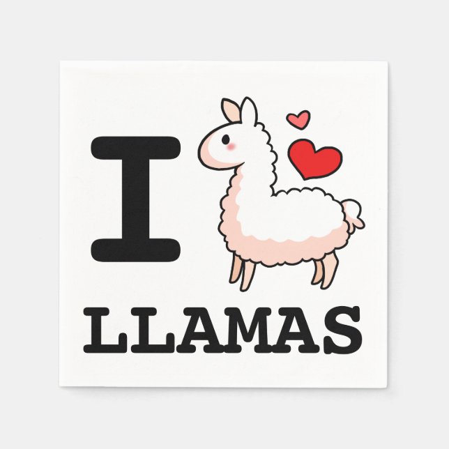 I Llama Llamas Napkin (Front)