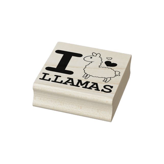 I Llama Llamas Rubber Stamp (Stamp)