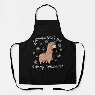 I Llama Wish You A Merry Christmas Llama Christmas Apron
