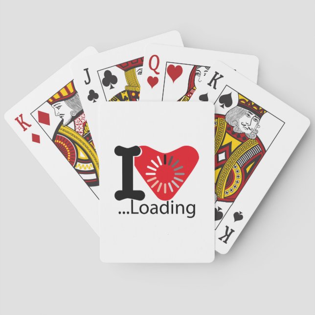 I LOADING HEART BY MASANSER PIXELAT PLAYING CARDS (Back)