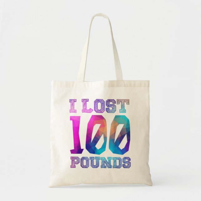 I Lost 100 Pounds - Proud Weightloss Announcement  Tote Bag (Front)