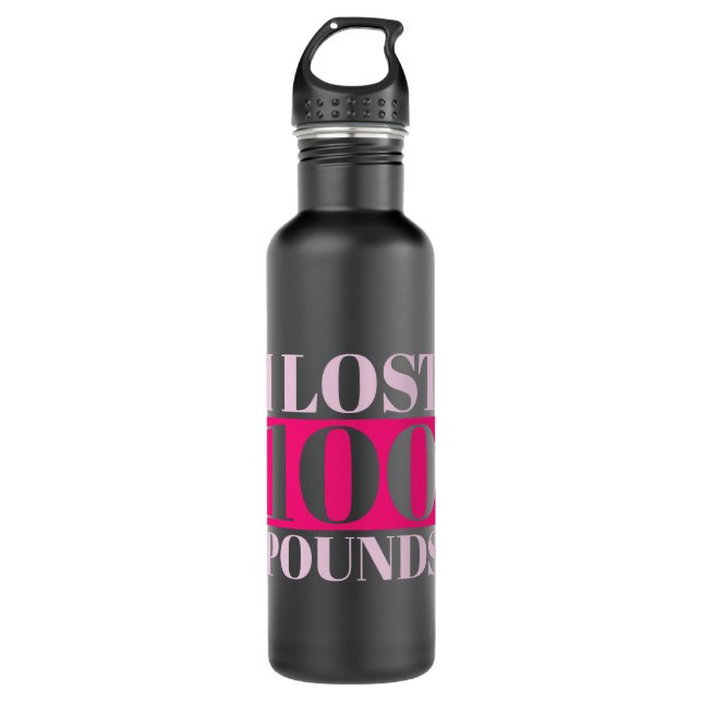 I Lost 100 Pounds Weight Loss Motivation Gym Inspi 710 Ml Water Bottle (Front)