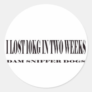 I lost 10kg in two weeks classic round sticker