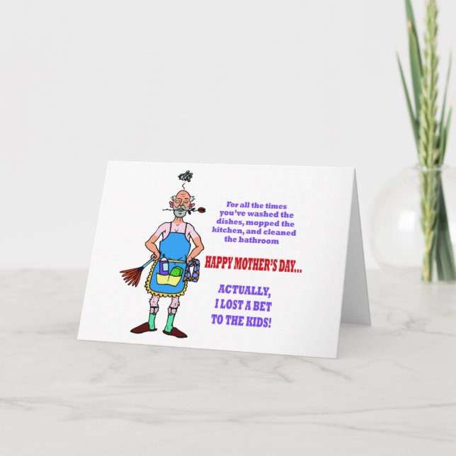 I Lost A Bet To The Kids Greetings Card (Front)