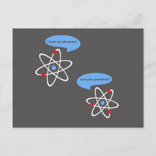 I Lost An Electron Science Postcard