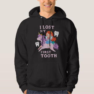 I Lost My First Tooth Baby Teeth Out Fairy Unicorn Hoodie