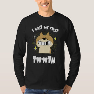 I Lost My First Tooth Shiba Dog  Teeth Out Tooth F T-Shirt