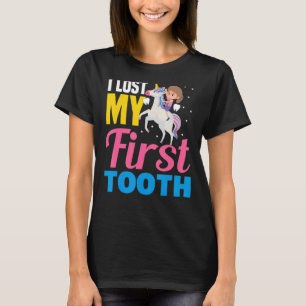 I Lost My First Tooth Unicorn Tooth Fairy  Girls 1 T-Shirt