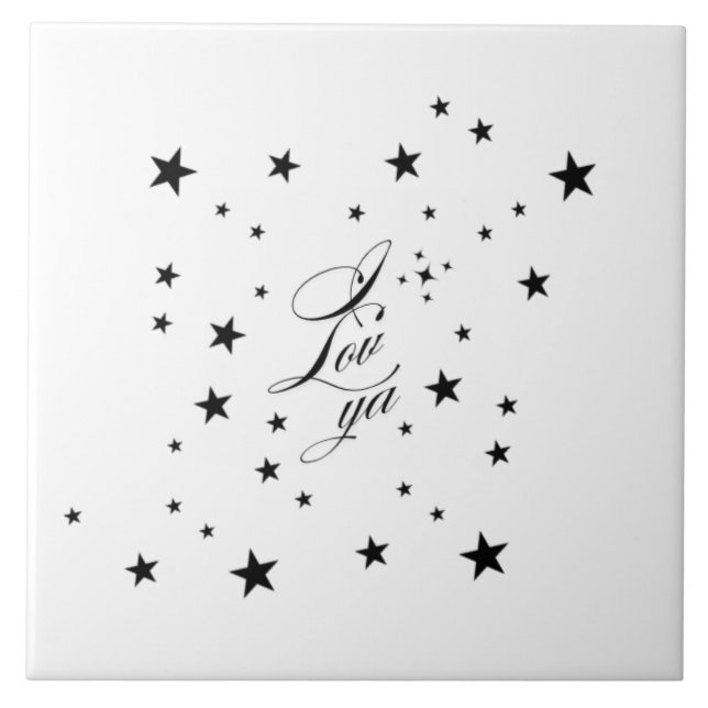 I lov ya ceramic tile (Front)