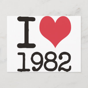 I Love1982 Products & Designs! Postcard