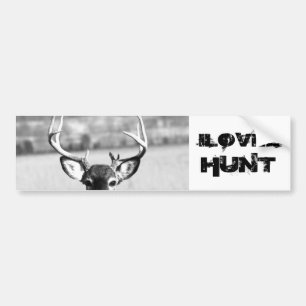 I Love2 Hunt Bumper Sticker