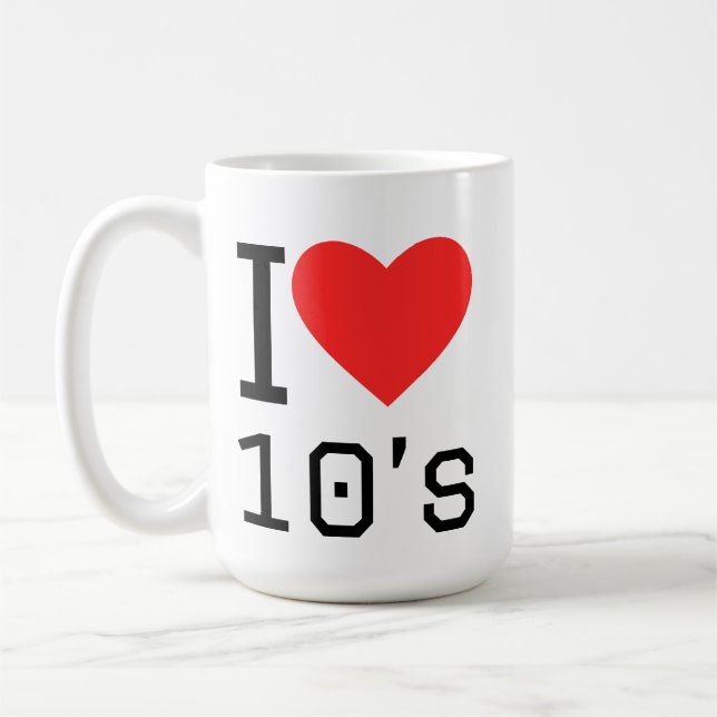 I love 10s coffee mug (Left)