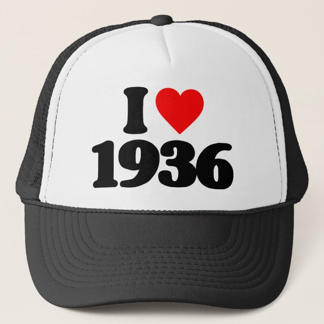 I LOVE 1936 TRUCKER HAT (Front)