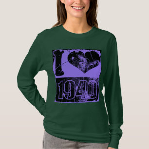 I love 1940 - Purple Vintage T-shirt