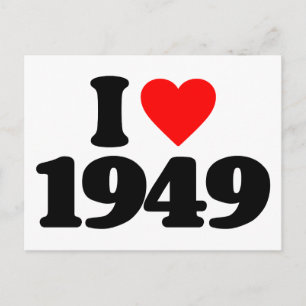 I LOVE 1949 POSTCARD