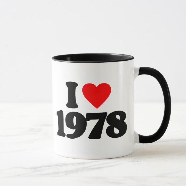 I LOVE 1978 MUG (Right)
