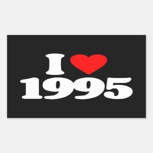 I LOVE 1995 RECTANGULAR STICKER