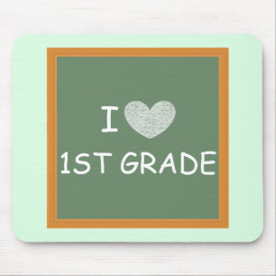 I Love 1st Grade Mouse Pad
