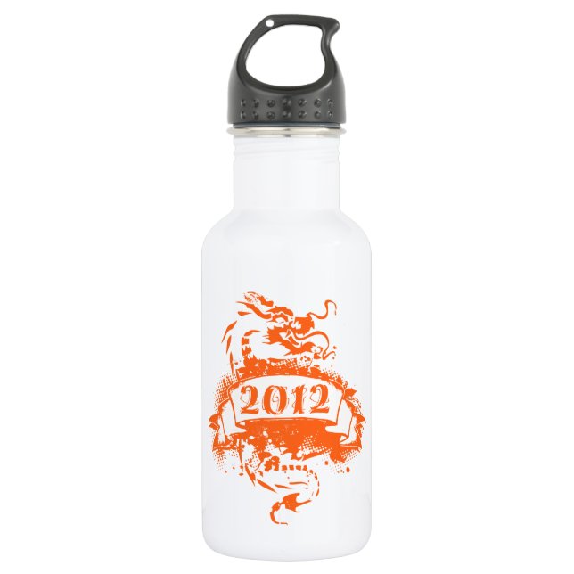 I love 2012 - Orange Dragon - 532 Ml Water Bottle (Front)