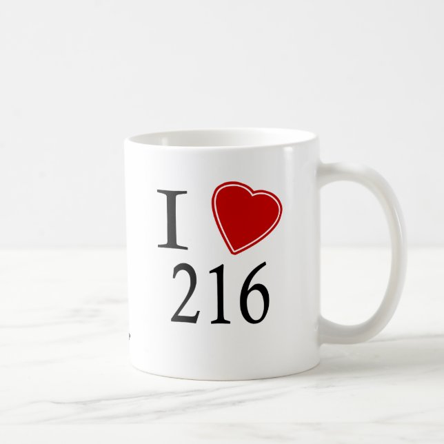 I Love 216 Cleveland Coffee Mug (Right)