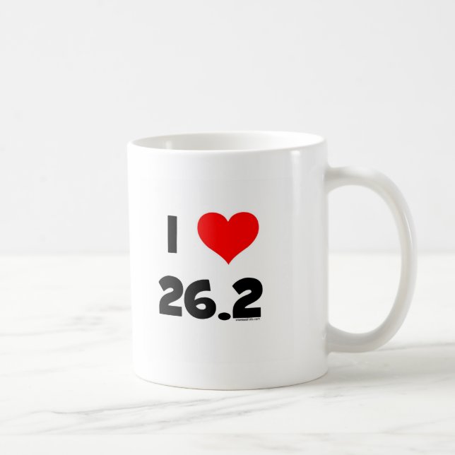 I Love 26.2 Coffee Mug (Right)