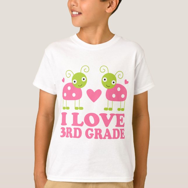 I Love 3rd Grade Ladybug T-Shirt (Front)