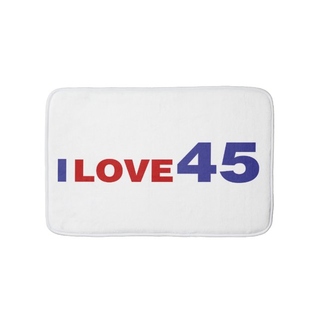 I Love 45 Bath Mat (Front)