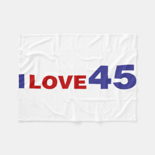 I Love 45 Fleece Blanket