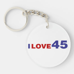 I Love 45 Key Ring