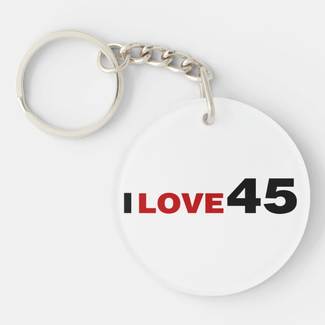 I Love 45 Key Ring (Front)