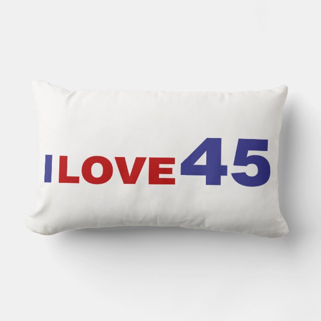 I Love 45 Lumbar Cushion (Front)