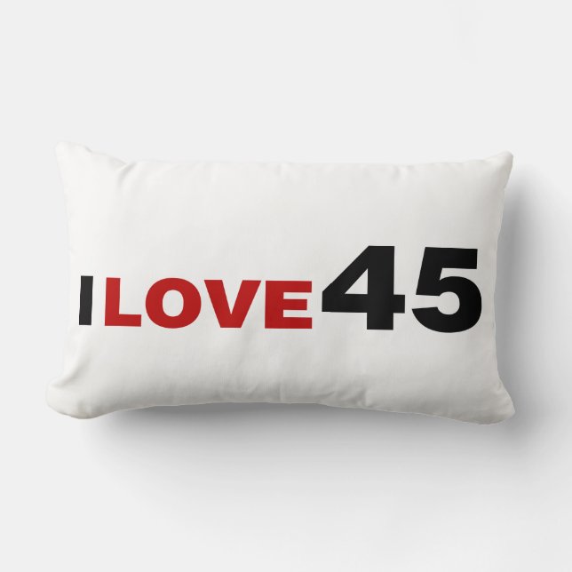I Love 45 Lumbar Cushion (Front)
