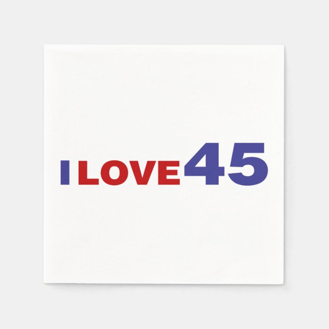 I Love 45 Napkin (Front)