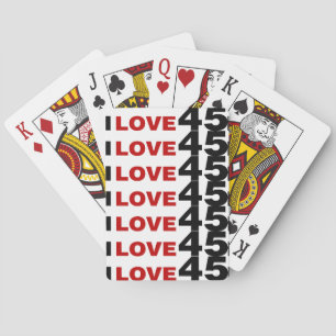 I Love 45 Playing Cards